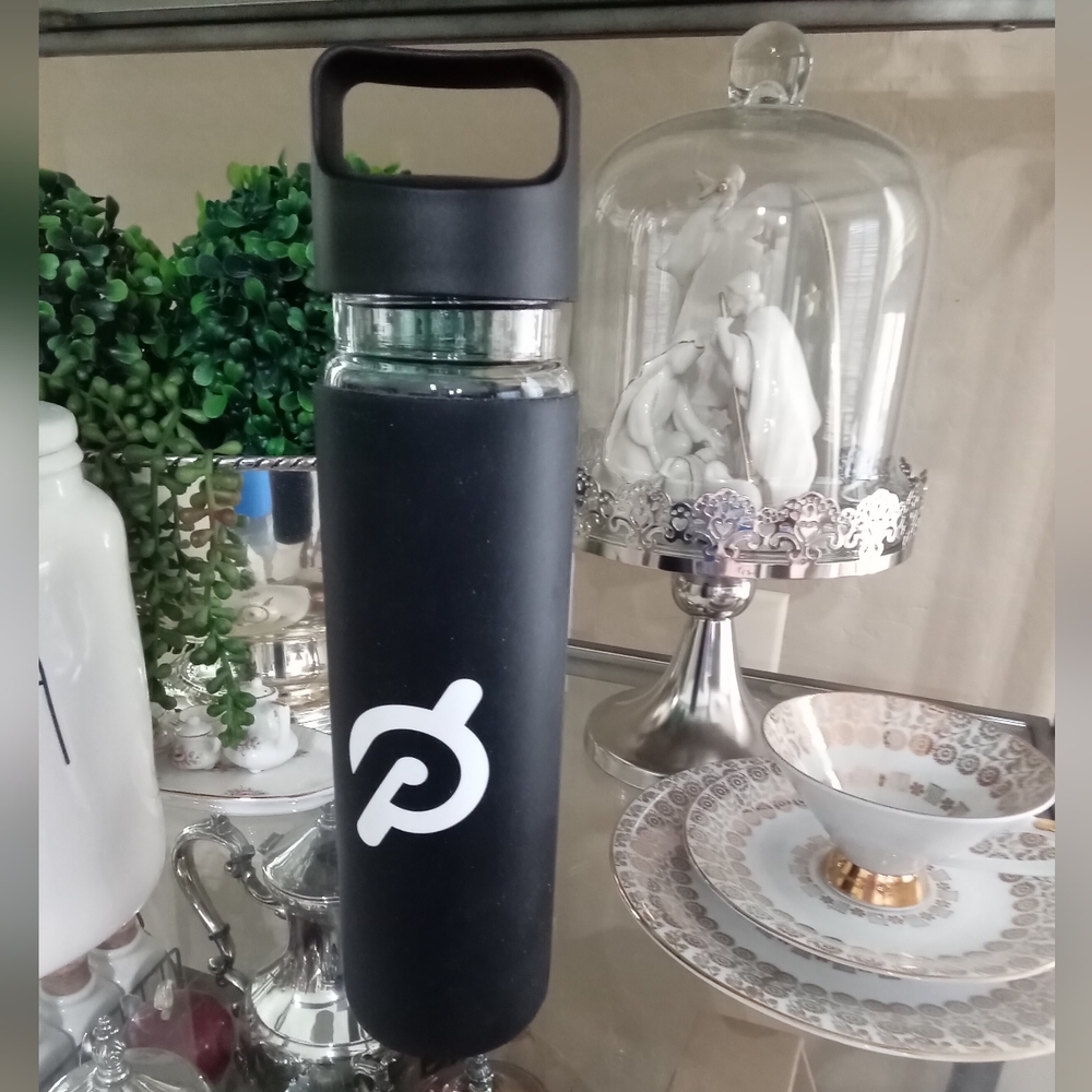 Peloton glass water bottle